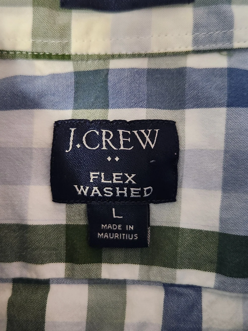 J. Crew Men's Green & Blue Plaid Button-Down Shirt